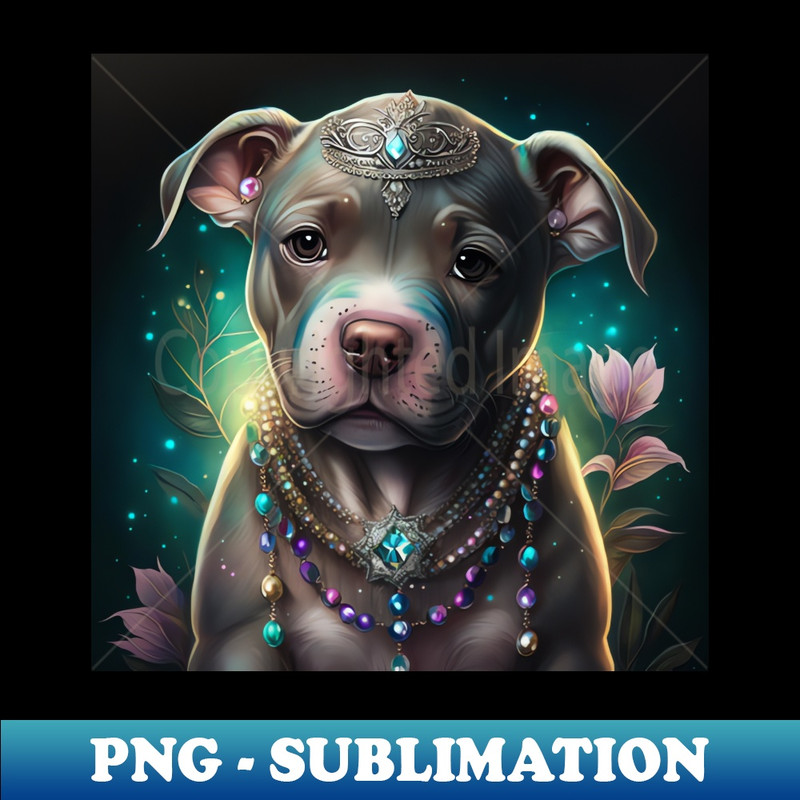 Floppy Pit Bull Puppy - Artistic Sublimation Digital File