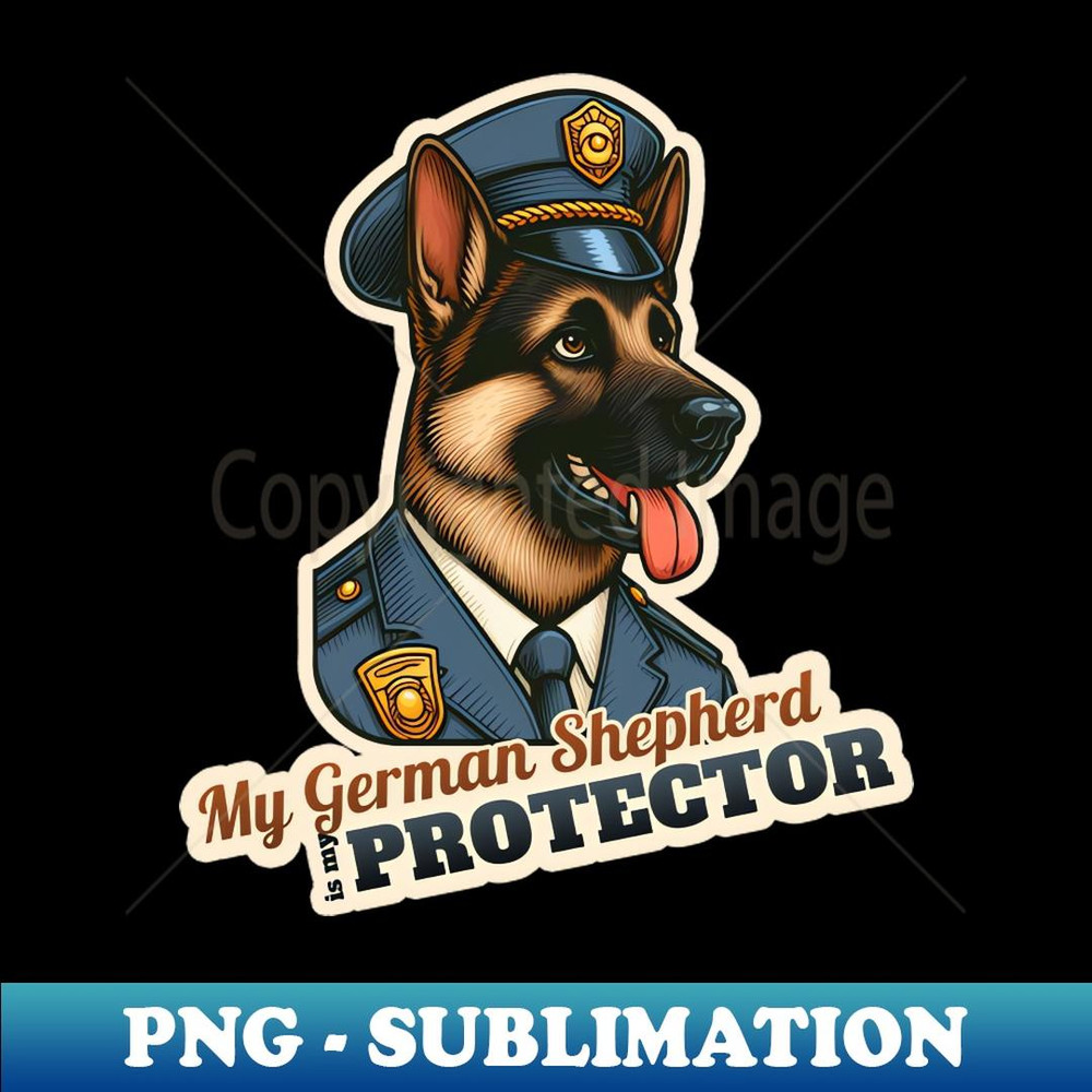 German Shepherd  Police - PNG Transparent Sublimation Design