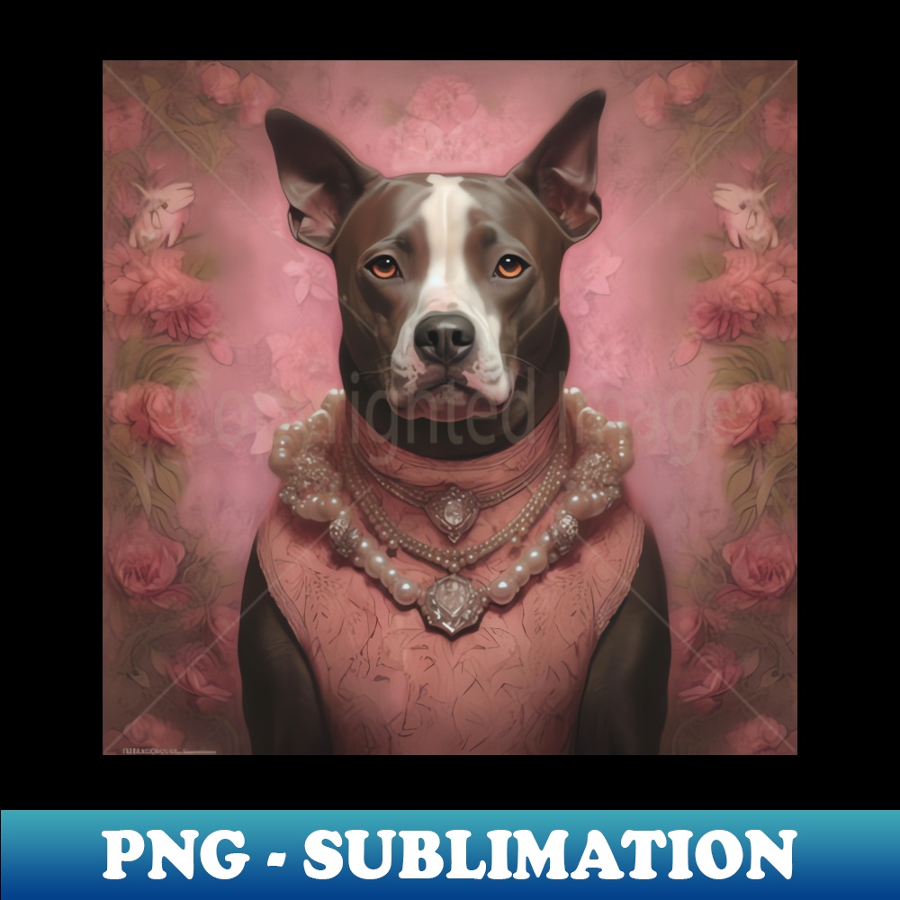 Victorian Pit Bull - Decorative Sublimation PNG File