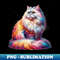 Cat Rainbow pop art - Digital Sublimation Download File
