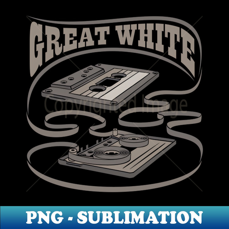 Great White Exposed Cassette - Premium PNG Sublimation File