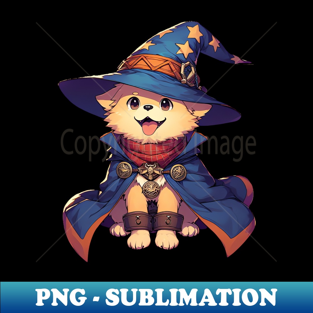 Anime puppy dog wizard - PNG Sublimation Digital Download