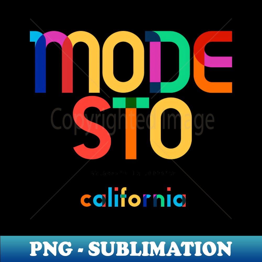 Modesto California Mid Century, Pop Art, - Premium PNG Sublimation File