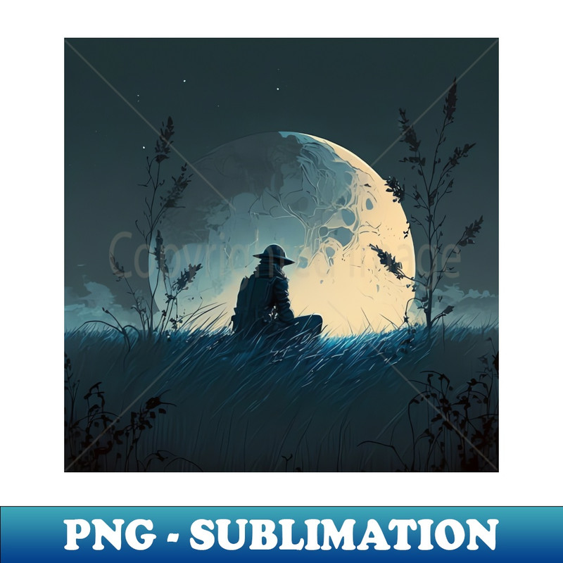Full Moon and Full Sadness - Digital Sublimation Download File