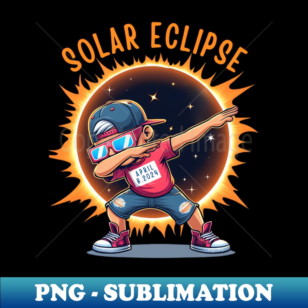 Dabbing boys Solar Eclipse sunglasses girls kid gift solar eclipse - High-Quality PNG Sublimation Download
