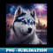 Royal Siberian Husky - PNG Sublimation Digital Download