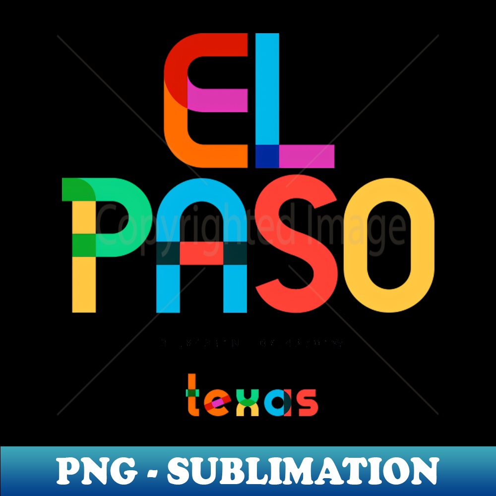 El Paso Texas Mid Century, Pop Art, - High-Quality PNG Sublimation Download