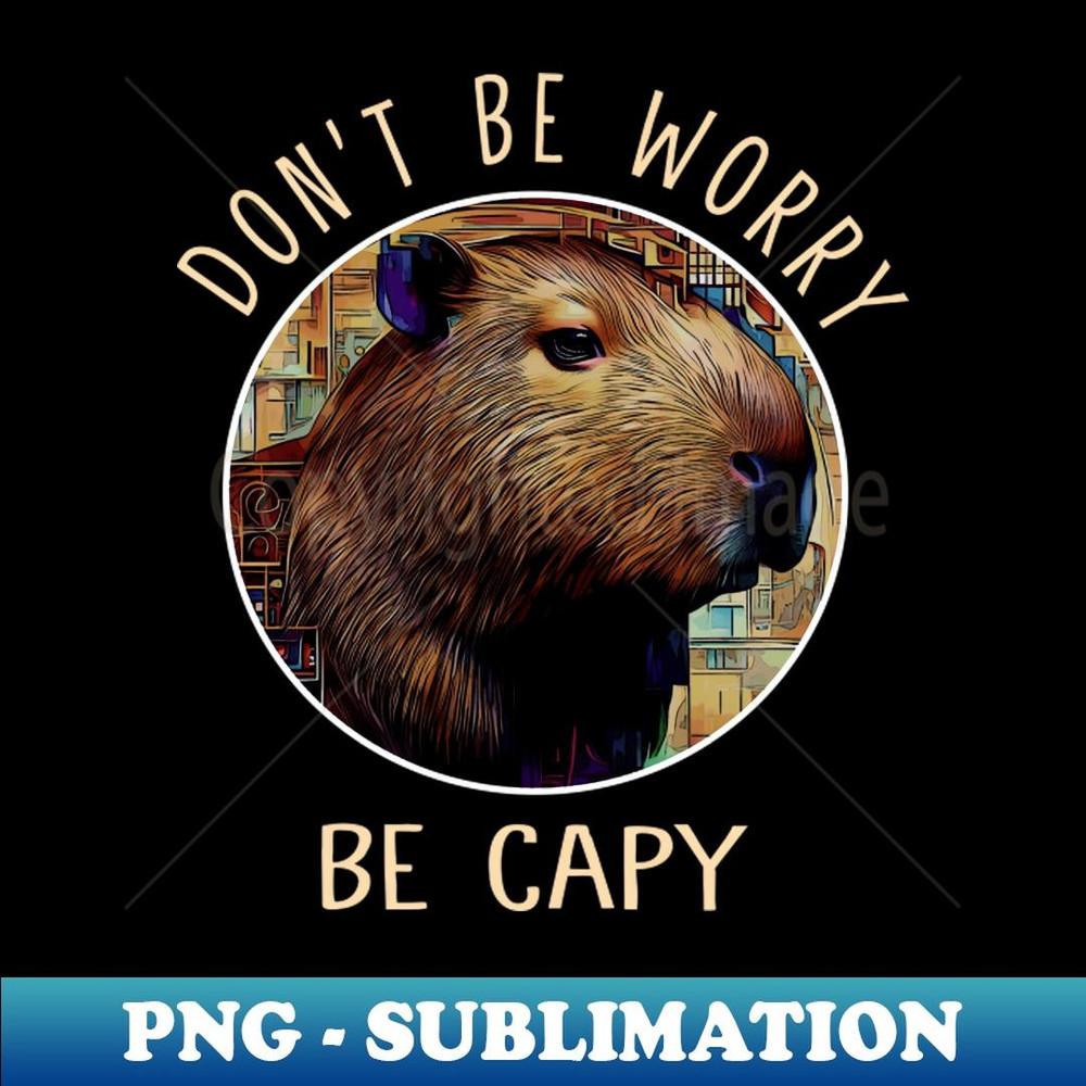 Don't Be Worry Be Capy Capybara Love, Tee Talk Triumph Extravaganza - Professional Sublimation Digital Download