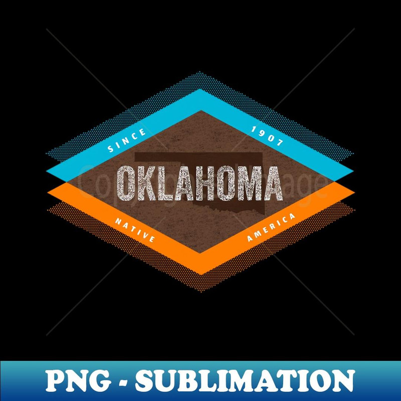 Vintage Mid Century Modern Oklahoma - Professional Sublimation Digital Download