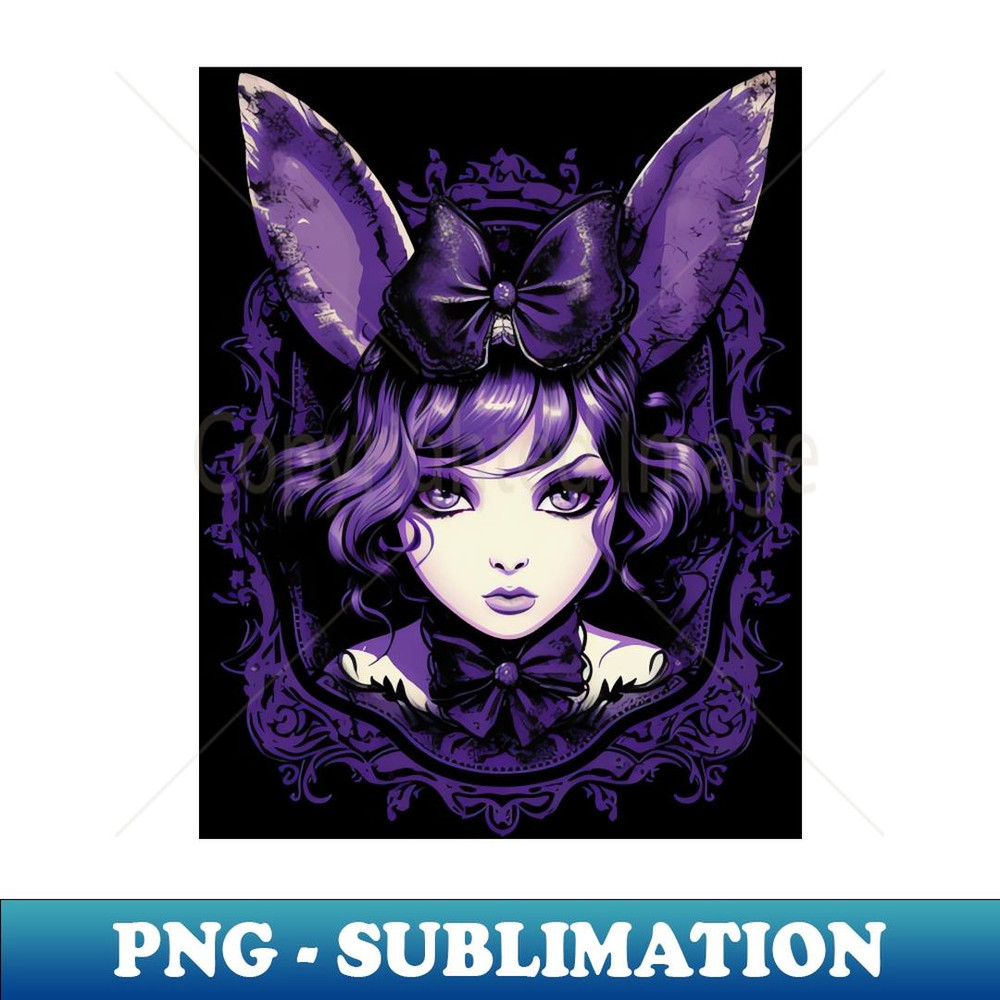 Woman With Rabbit Ears 1 - Elegant Sublimation PNG Download