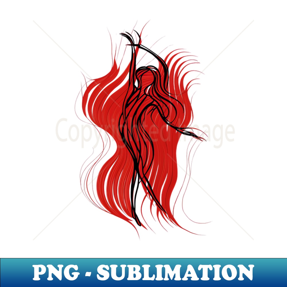 dancing woman - Vintage Sublimation PNG Download