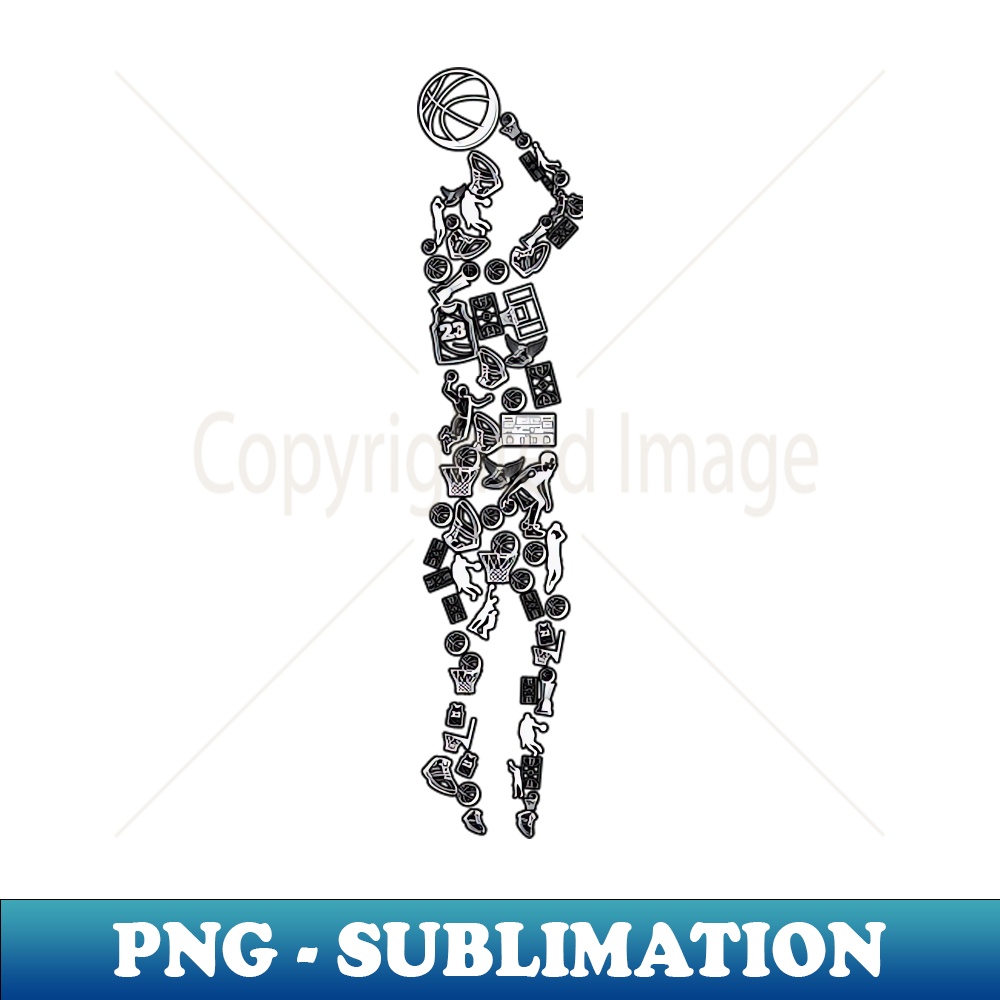 Abstract Basketball Robot - Decorative Sublimation PNG File