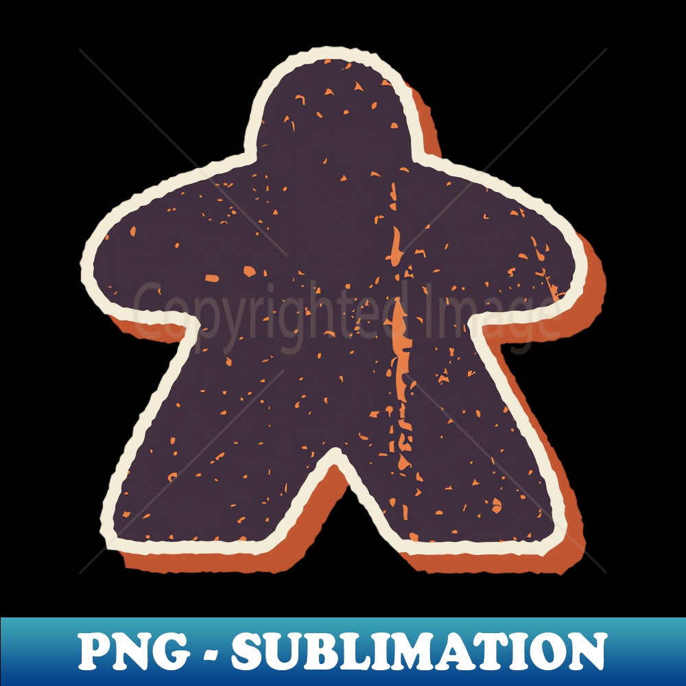 Retro Board Game Meeple - Trendy Sublimation Digital Download