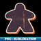 Retro Board Game Meeple - Trendy Sublimation Digital Download