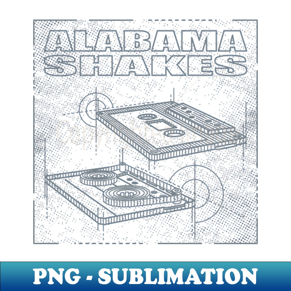 Alabama Shakes - Technical Drawing - Elegant Sublimation PNG Download
