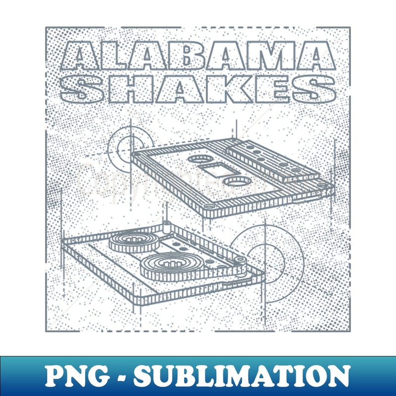 Alabama Shakes - Technical Drawing - Elegant Sublimation PNG Download