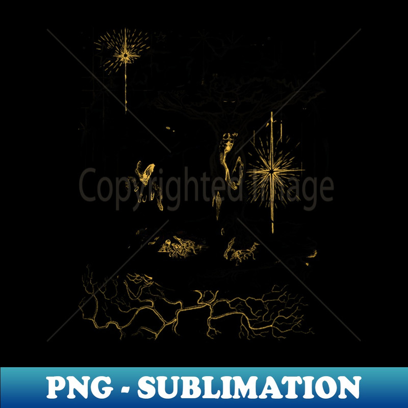 Trees of Life (Dark Lineart) - Instant PNG Sublimation Download
