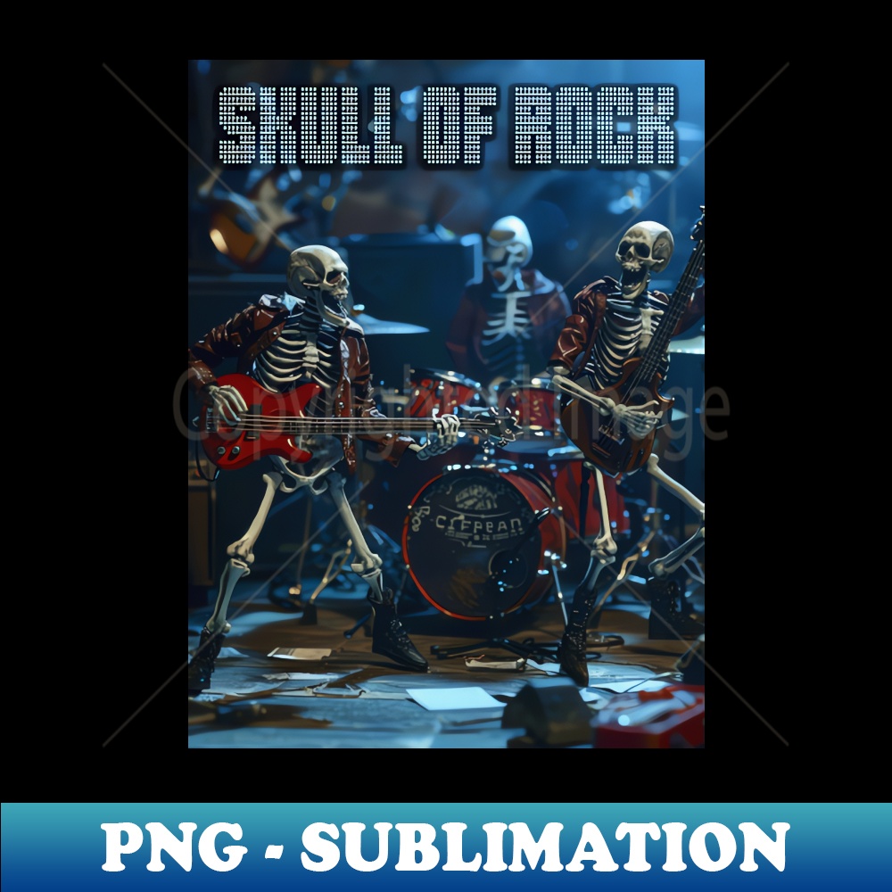 Skull of Rock - Vintage Sublimation PNG Download