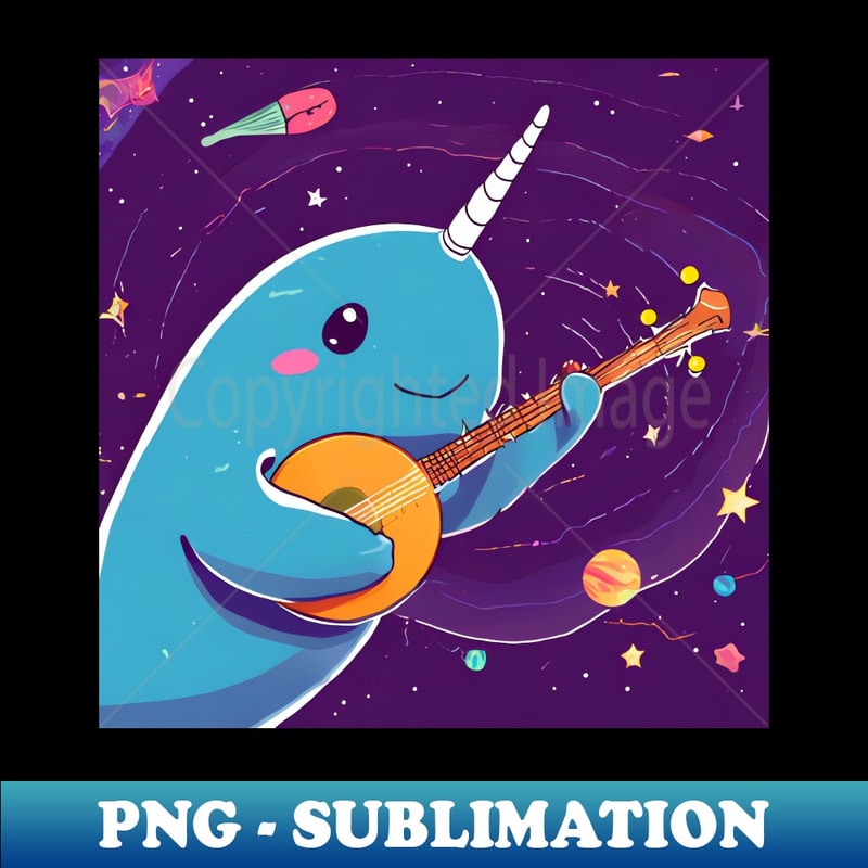 Space Narwhal - PNG Transparent Sublimation Design