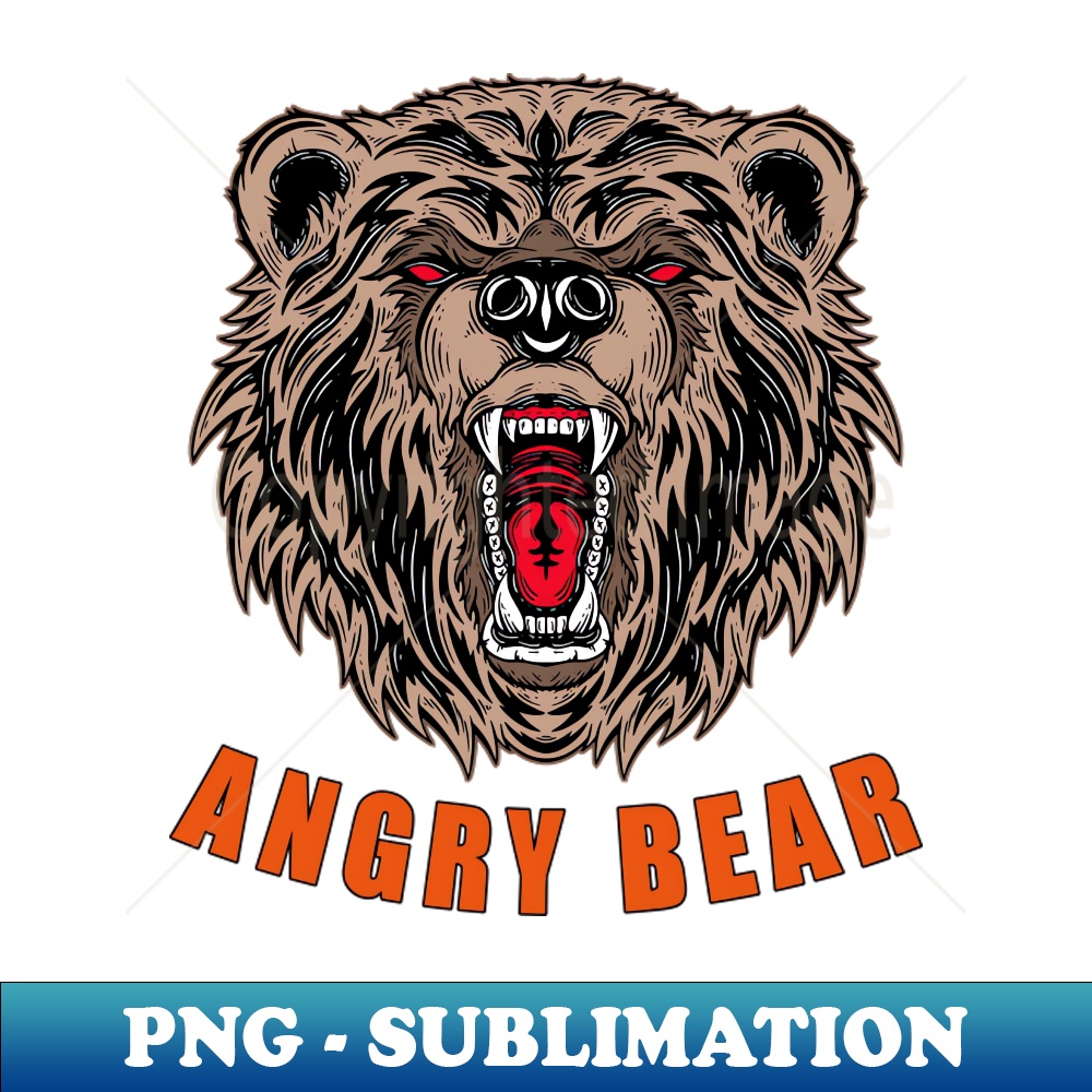 Angry Bear - Sublimation-Ready PNG File