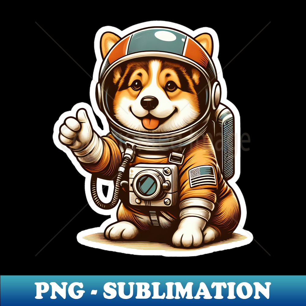 Corgi Astronaut - PNG Transparent Sublimation Design