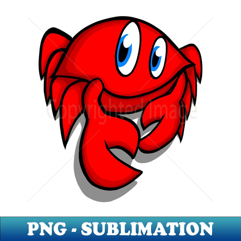 Happy Crab Zodiac Sign - Retro PNG Sublimation Digital Download
