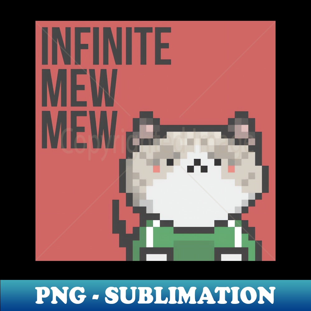 Pixel Cat - PNG Transparent Sublimation Design