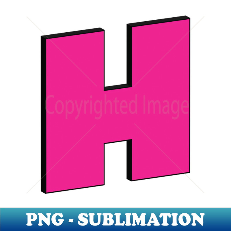 Letter H - PNG Sublimation Digital Download