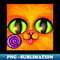 Orange Kitty Face with Lolipop - Sublimation-Ready PNG File