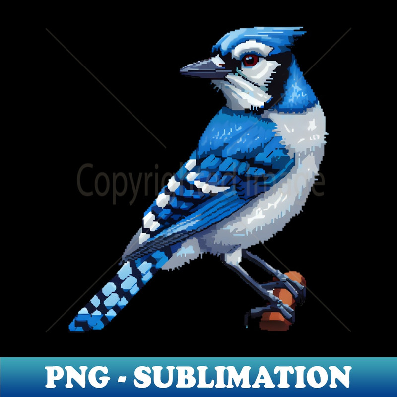 16-Bit Blue Jay - Stylish Sublimation Digital Download