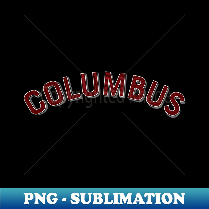 Columbus Ohio Vintage Arch Letters - PNG Sublimation Digital Download