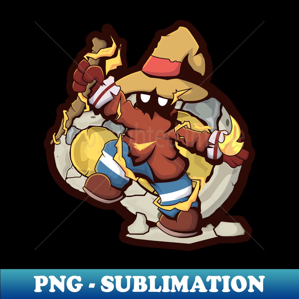 Character fire light wizard with magic wand - Exclusive Sublimation Digital File
