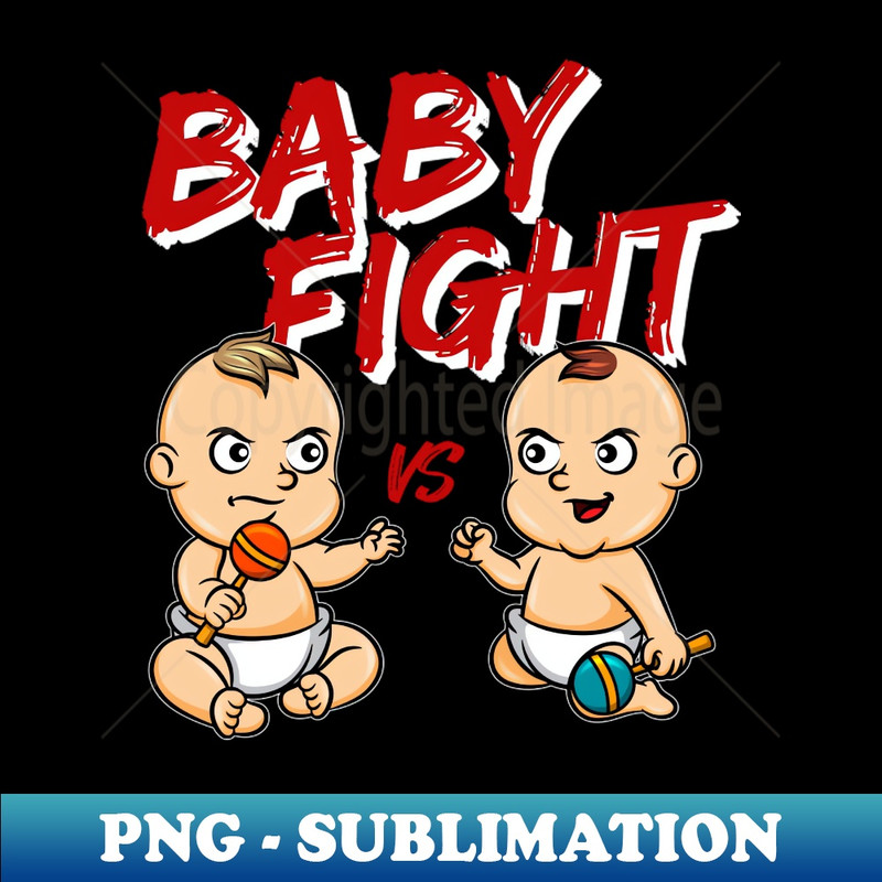 Baby fight tournament boxing sumo babies gift idea present - High-Resolution PNG Sublimation File