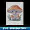 Mushrooms - Vintage Sublimation PNG Download