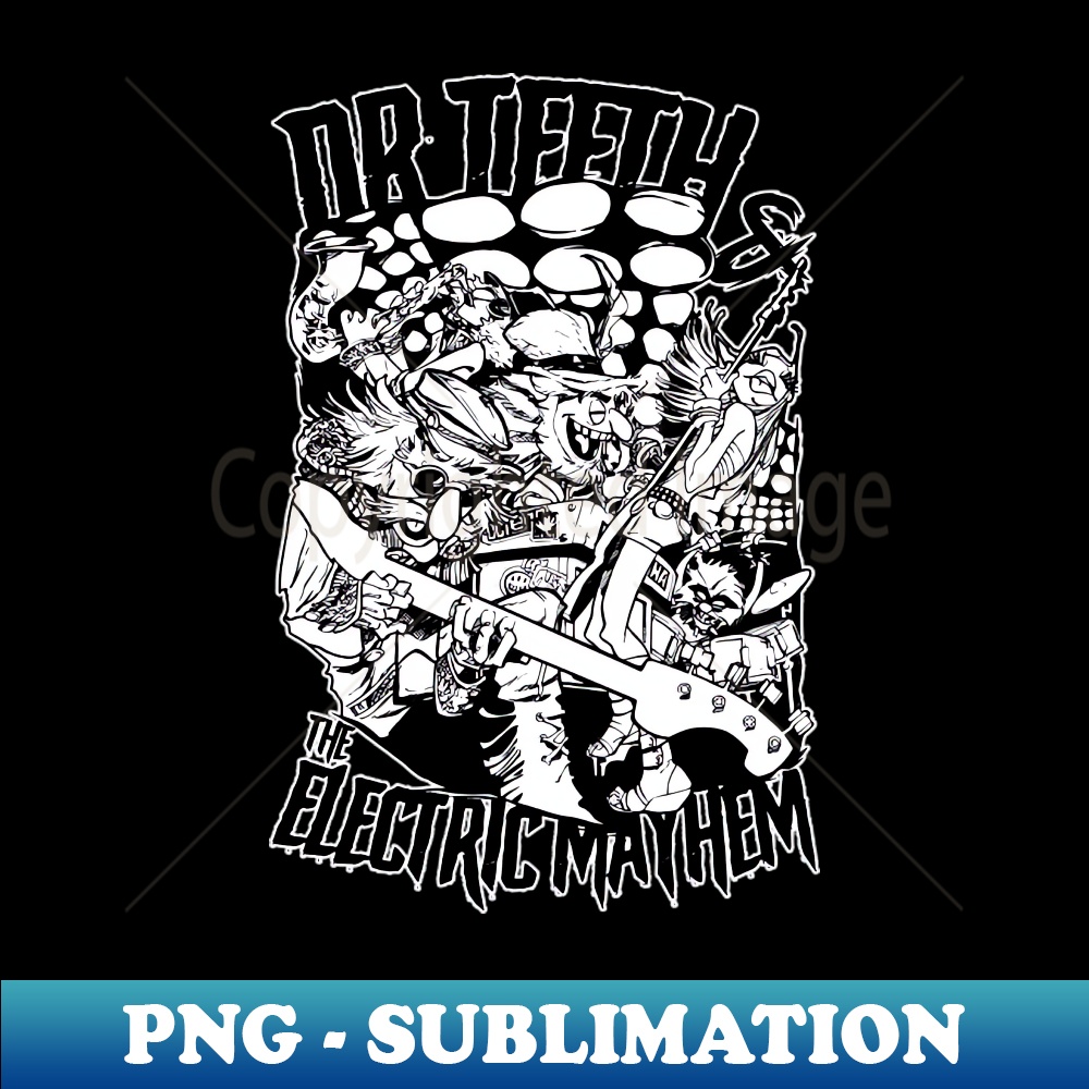 Black Sketch Electric Mayhem Concert - PNG Transparent Sublimation File