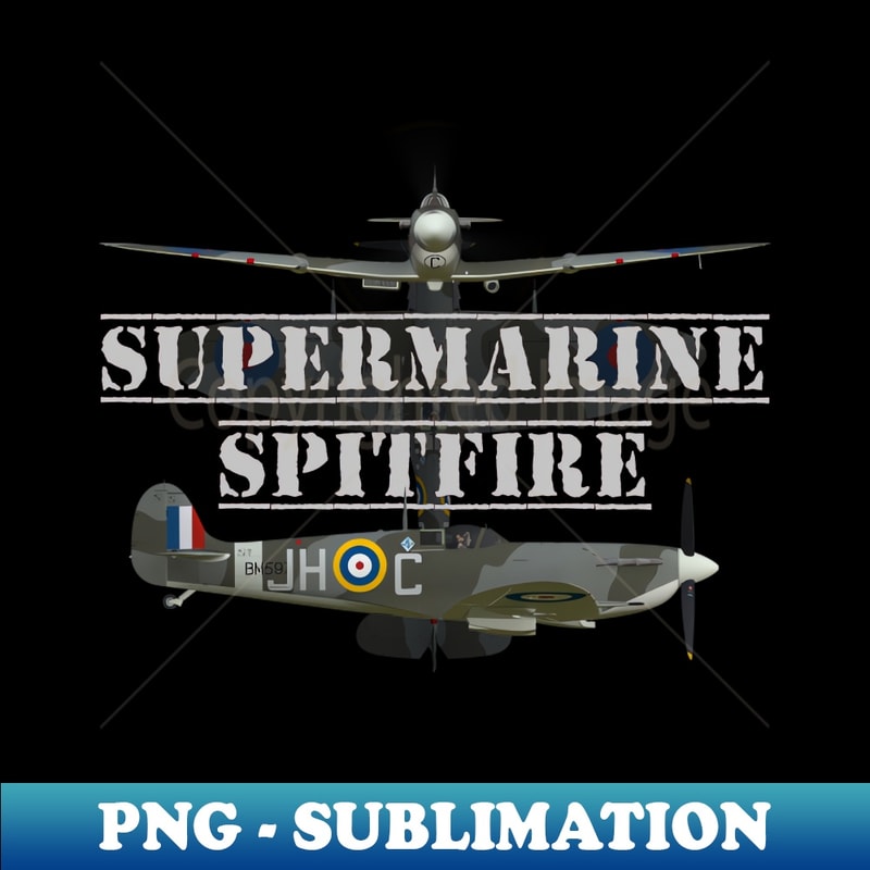 Supermarine spitfire - PNG Transparent Sublimation Design