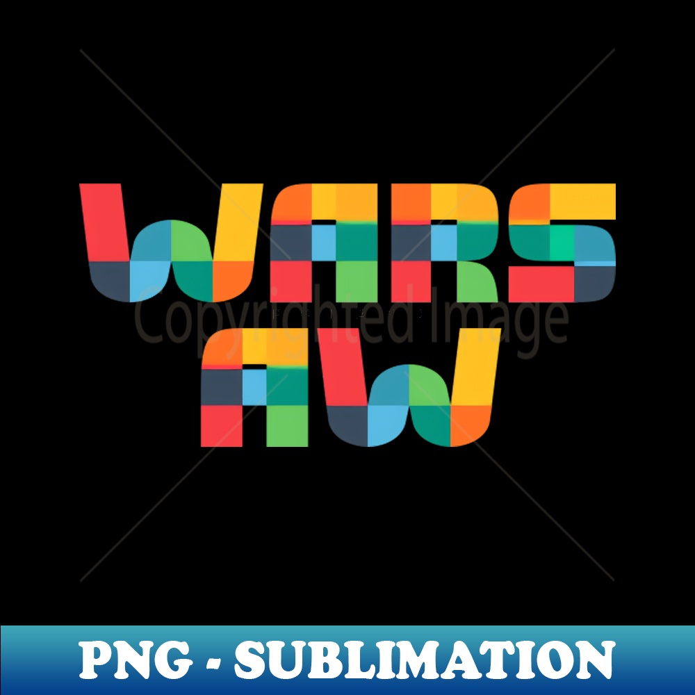 Warsaw Poland CMYK Pop Art Style - Exclusive PNG Sublimation Download