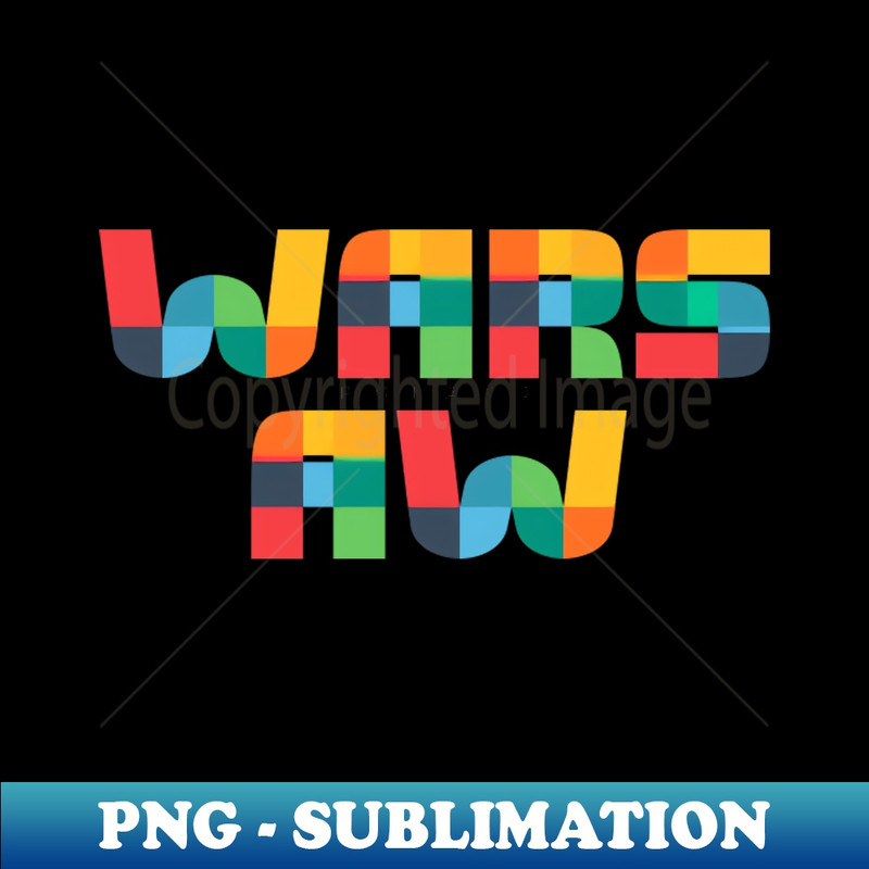 Warsaw Poland CMYK Pop Art Style - Exclusive PNG Sublimation Download
