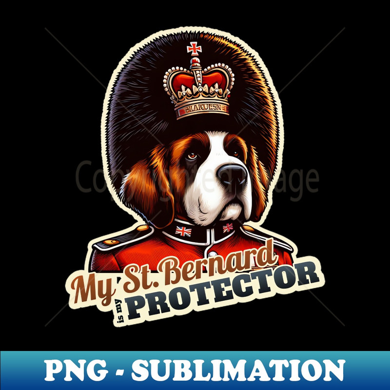 Kings Queens Guard St. Bernard - Premium PNG Sublimation File