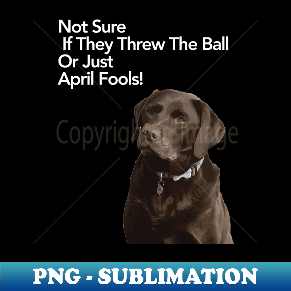 Not Sure if they threw the ball..Funny April Fools Labrador Gift - Artistic Sublimation Digital File