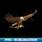 Artistic Flying Bald Eagle Design - Creative Sublimation PNG Download
