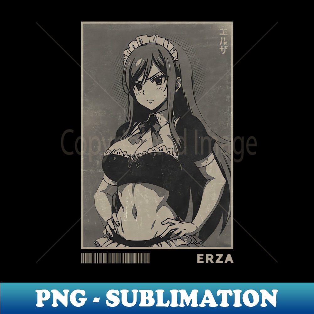 Erza Photocopy Design - Retro PNG Sublimation Digital Download
