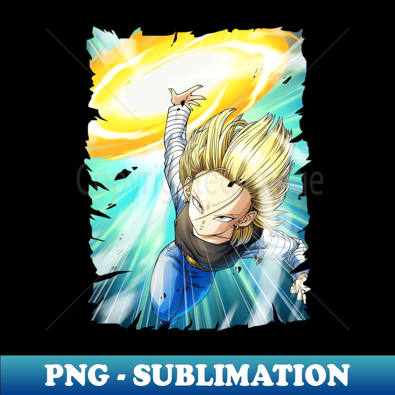 ANDROID 18 MERCH VTG - Modern Sublimation PNG File