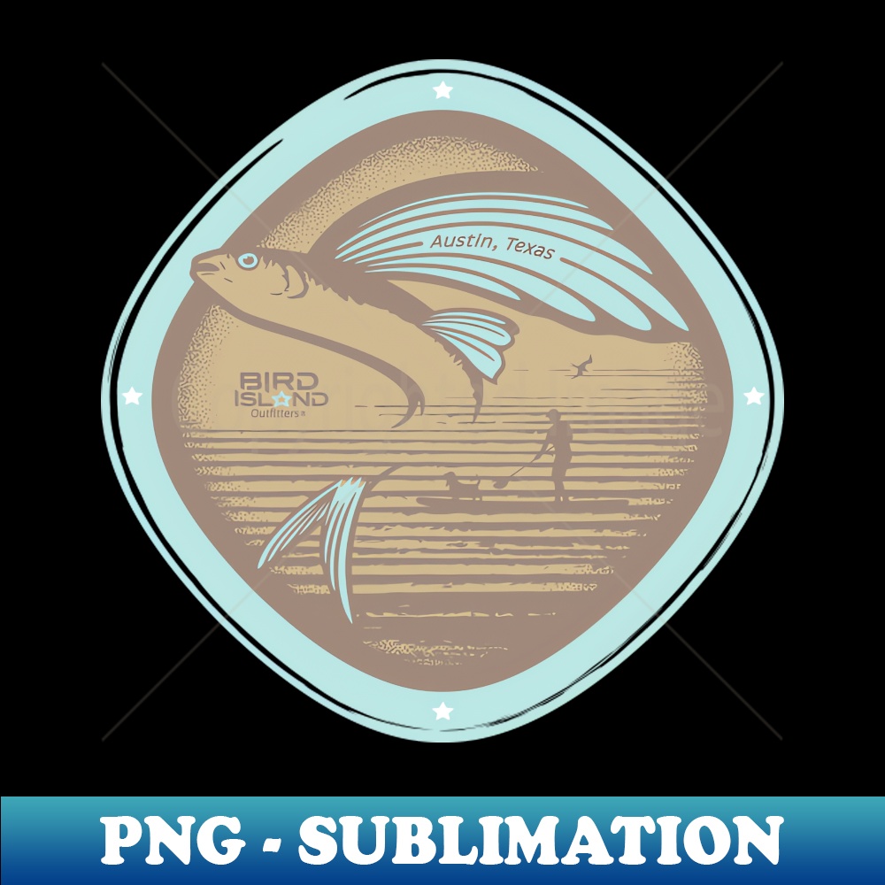 Paddling with Flying Fish - Stylish Sublimation Digital Download