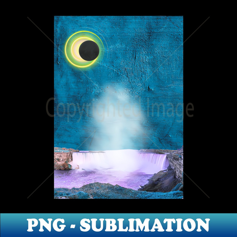 The Eclipse at Niagara Falls - High-Resolution PNG Sublimation File