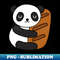 Panda Holding A Loaf Of Bread - Signature Sublimation PNG File