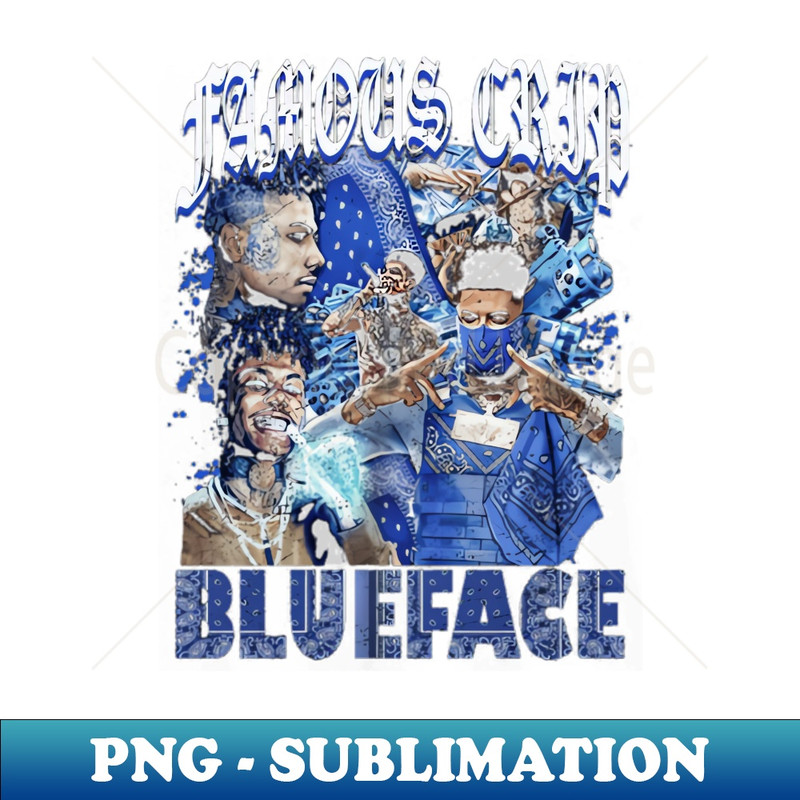 Famous Crid Blue Face - Decorative Sublimation PNG File