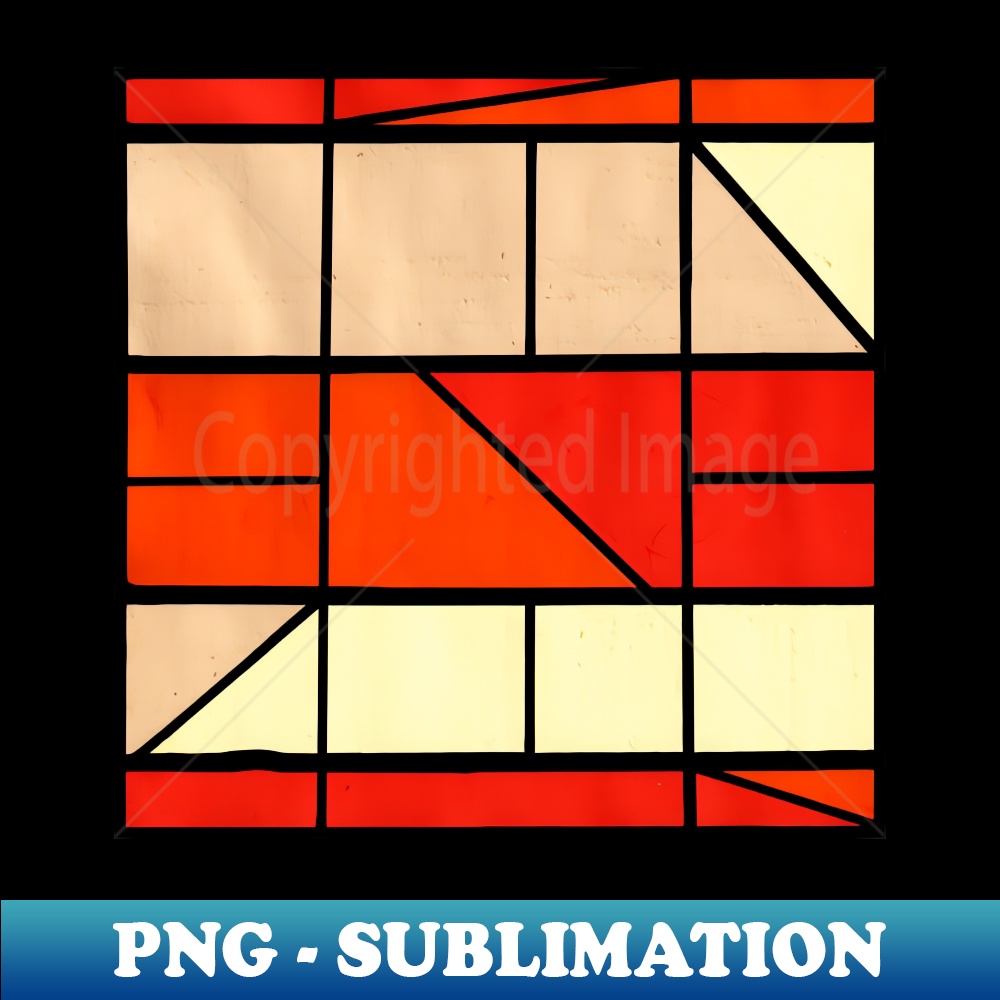 Autumnal Geometric Abstract Acrylic Painting - Aesthetic Sublimation Digital File