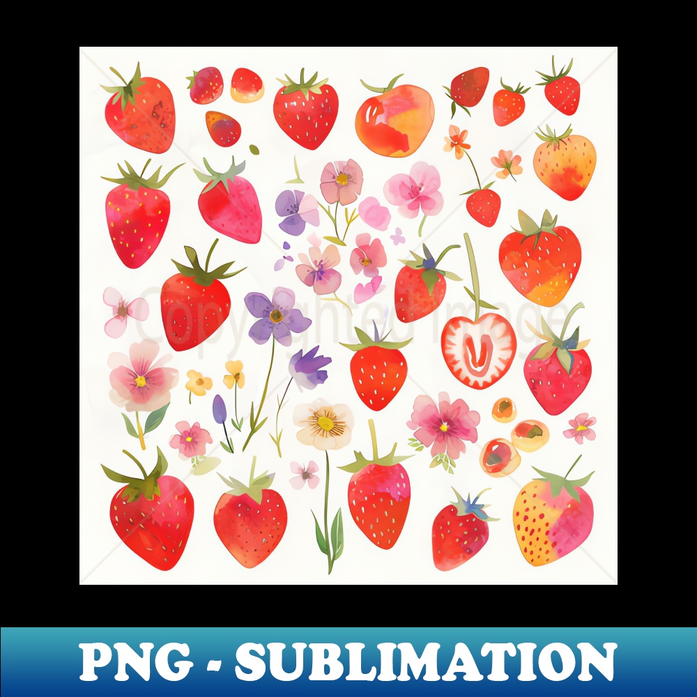 Sweet Berry Medley VII - Elegant Sublimation PNG Download