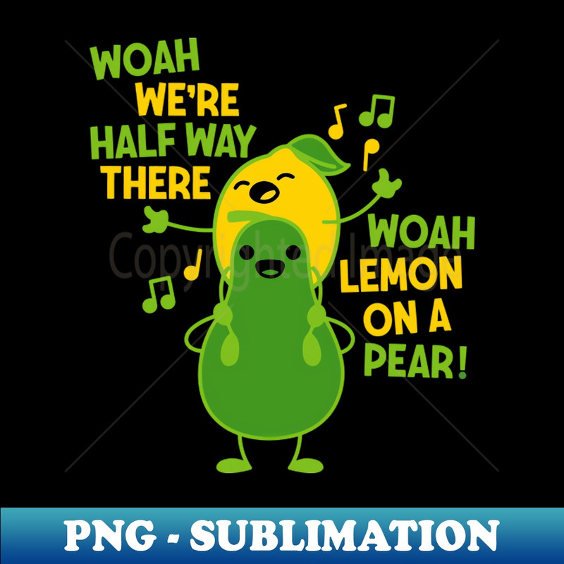 Lemon on a pear - Digital Sublimation Download File